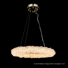 Contemporary natural crystal rock chandelier pendants for home for sale